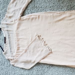 Kameez sz M/L Beige/peach pearls